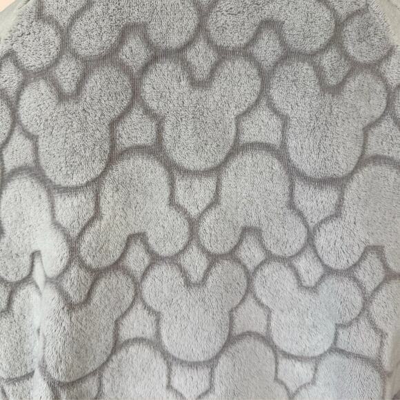 Disney Mickey Minnie Lounger Sleepwear Terry Fleece Hood Tunic Dress Size L Gray - Picture 12 of 15